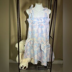 Pastel Floral Mini Dress